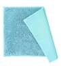 Turquoise Solid Cotton AntiSkid Bathmat