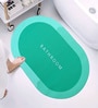 Turquoise Rubber 23 x 15 Inches Max Absorbent (1Pc) Oval Bath Mat