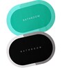 Turquoise Slogan Rubber 23.6X15.7 Inches Max Absorbant (Pack of 2) Oval Bath Mat