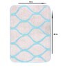 Turquoise Abstract Microfibre 26x18 Inches AntiSkid Bath Mats (Set of 2)