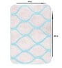 Turquoise Abstract Microfibre 26x18 Inches AntiSkid Bath Mats (Set of 2)