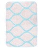Turquoise Abstract Microfibre 26x18 Inches AntiSkid Bath Mats (Set of 2)
