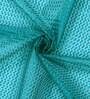 Turquoise Blue Solid Tissue 9 Ft Sheer Eyelet Door Curtains (Set of 2)