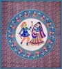 Multicolor Navratri Theme 120 TC 100% Cotton Queen Bedsheet With 2 Pillow Covers