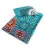 Turquoise Traditional 120 TC 100% Cotton Queen Bedsheet With 2 Pillow Covers