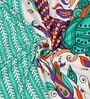 Turquoise Traditional 120 TC Cotton Queen Sized Bedsheet with 2 Pillow Cover