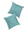 Turquoise Velevt Solids 16x16 inches  Regular Cushion Covers  (2Pcs)