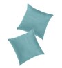Turquoise Velevt Solids 24x24 inches  Large Cushion Covers  (2Pcs)