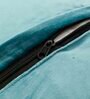 Turquoise Velevt Solids 24x24 inches  Large Cushion Covers  (2Pcs)