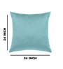 Turquoise Velevt Solids 24x24 inches  Large Cushion Covers  (2Pcs)