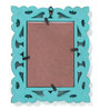 Turquoise Wooden Handcrafted Vertical Wall Hanging Photo Frame