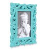Turquoise Wooden Handcrafted Vertical Wall Hanging Photo Frame