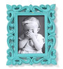 Turquoise Wooden Handcrafted Vertical Wall Hanging Photo Frame