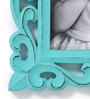 Turquoise Wooden Handcrafted Vertical Wall Hanging Photo Frame