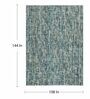 Turquoise Wool Abstract 12' x 9' Hand Woven Carpet