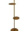 Felicity Turqouise Cotton Shade Shelf Floor Lamp With Metal Base