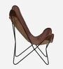 Turre Leather Full Back Lounge Chair In Natural Finish