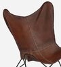 Turre Leather Full Back Lounge Chair In Natural Finish