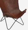 Turre Leather Full Back Lounge Chair In Natural Finish