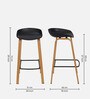 Turrent Metal Bar Stool in Black Colour
