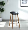 Turrent Metal Bar Stool in Black Colour