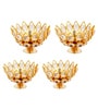 (Set of 4) Brass Akhand Diya (Gold)