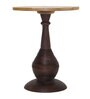 Tuscan Solid Wood End Table in Natural & Walnut Finish