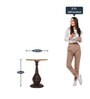 Tuscan Solid Wood End Table in Natural & Walnut Finish