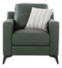 Tuscon Half Leather 1 Seater Sofa in Exotica forest Green colour