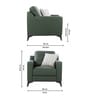Tuscon Half Leather 1 Seater Sofa in Exotica forest Green colour