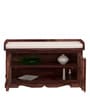 Tuskar Sheesham Wood Shoe Rack with Seating in Walnut Finish