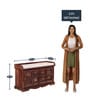 Tuskar Sheesham Wood Shoe Rack with Seating in Walnut Finish
