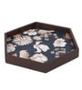Tutsi Bird  Hexagon   Brown MDF Multipurpose Serving Tray