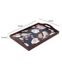 Tutsi Bird Brown Teak Wood & MDF Serving Tray (Set of 3) Reinvention factory