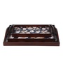 Tutsi Bird Brown Teak Wood & MDF Serving Tray (Set of 3) Reinvention factory