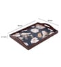 Tutsi Bird Brown Teak Wood & MDF Serving Tray Reinvention factory
