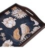 Tutsi Bird Brown Teak Wood & MDF Serving Tray Reinvention factory