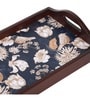 Tutsi Bird Brown Teak Wood & MDF Serving Tray Reinvention factory