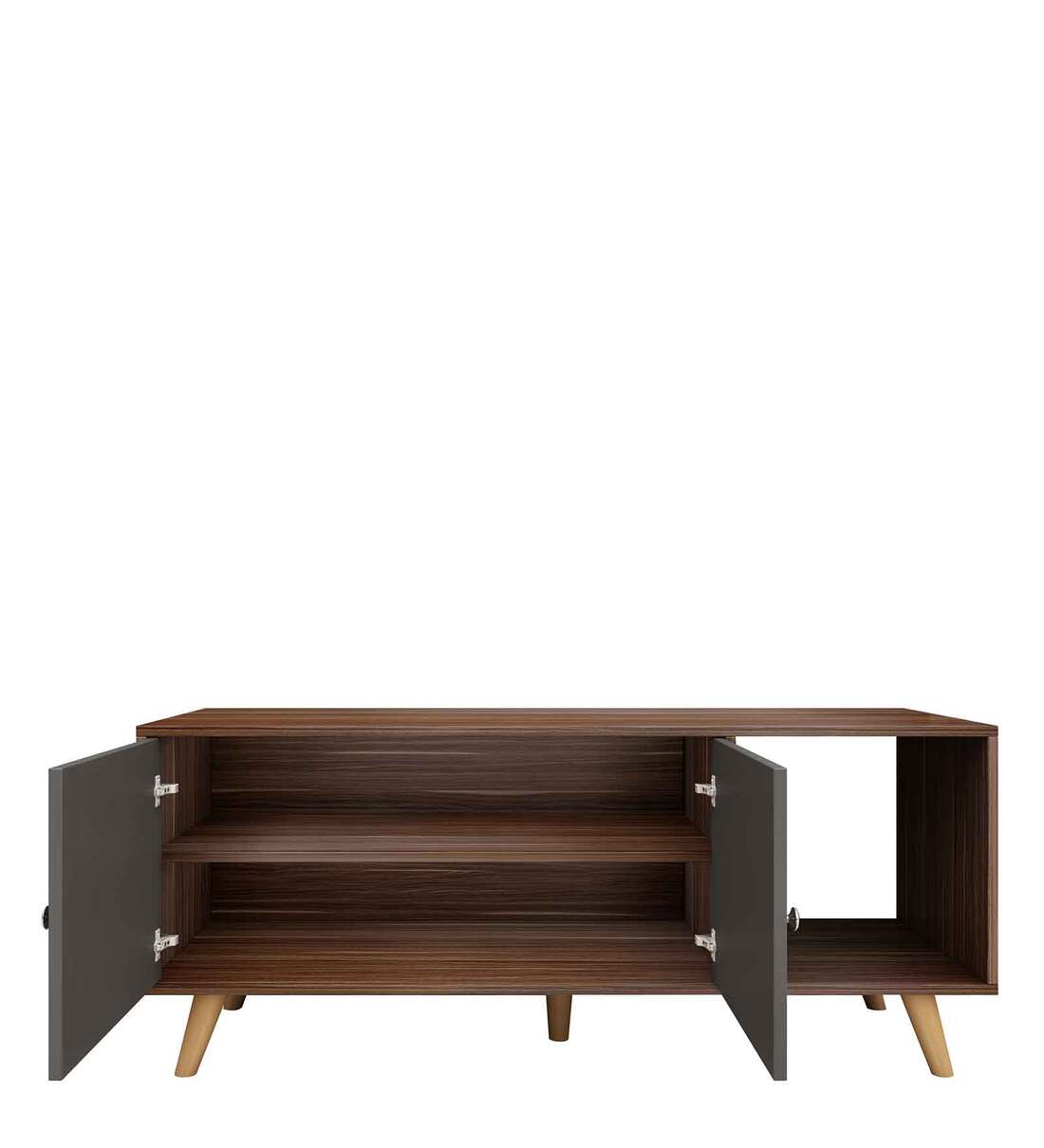 Buy Stylo TV Console for TVs in Cairo Walnut & Dark grey Finish Online