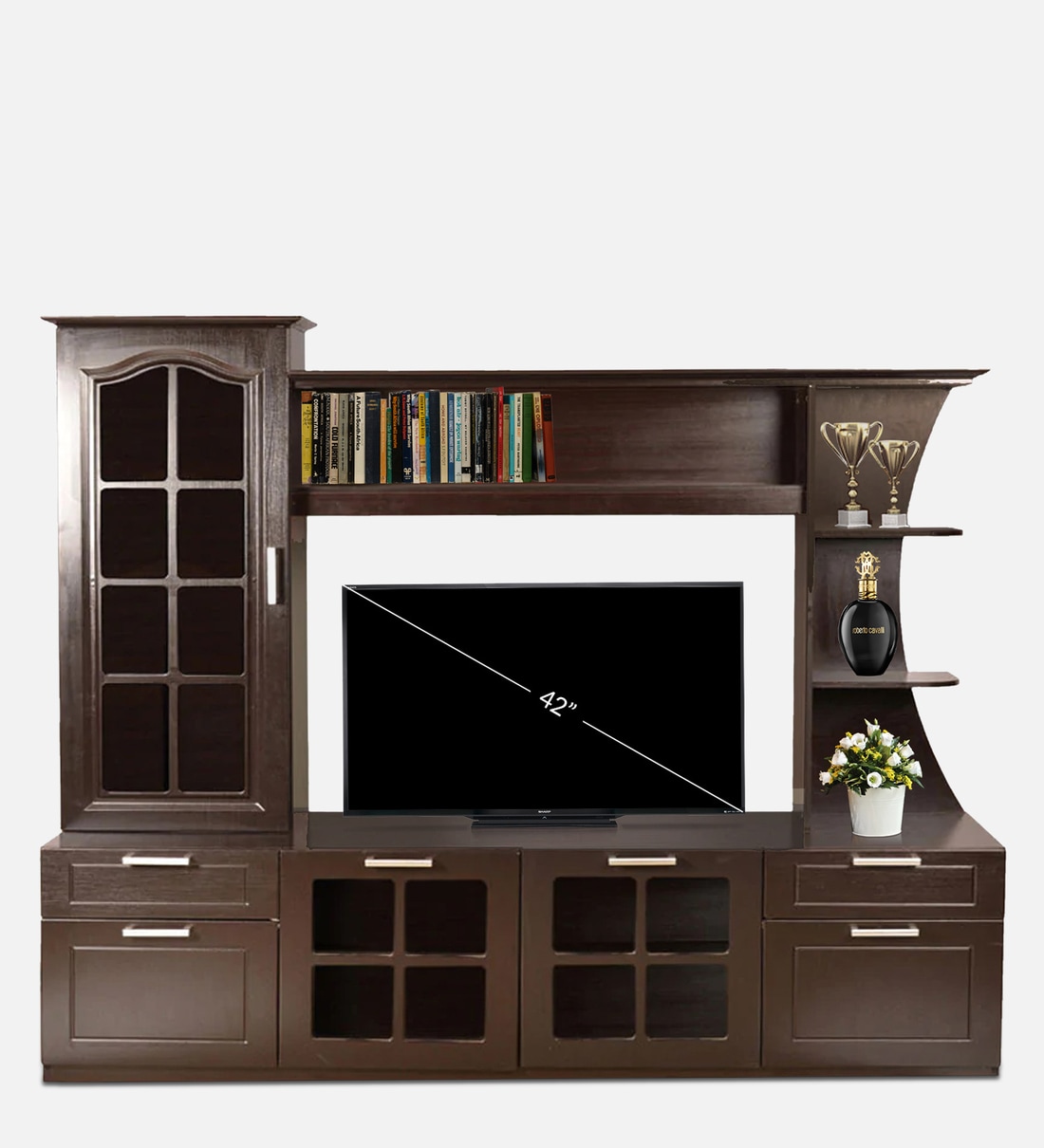Buy TV Unit in Wenge Finish by HomeTown Online TV Units TV Units