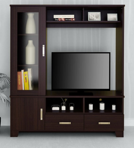 Buy TV Unit in Wenge Finish by Eros Online TV Units TV Units