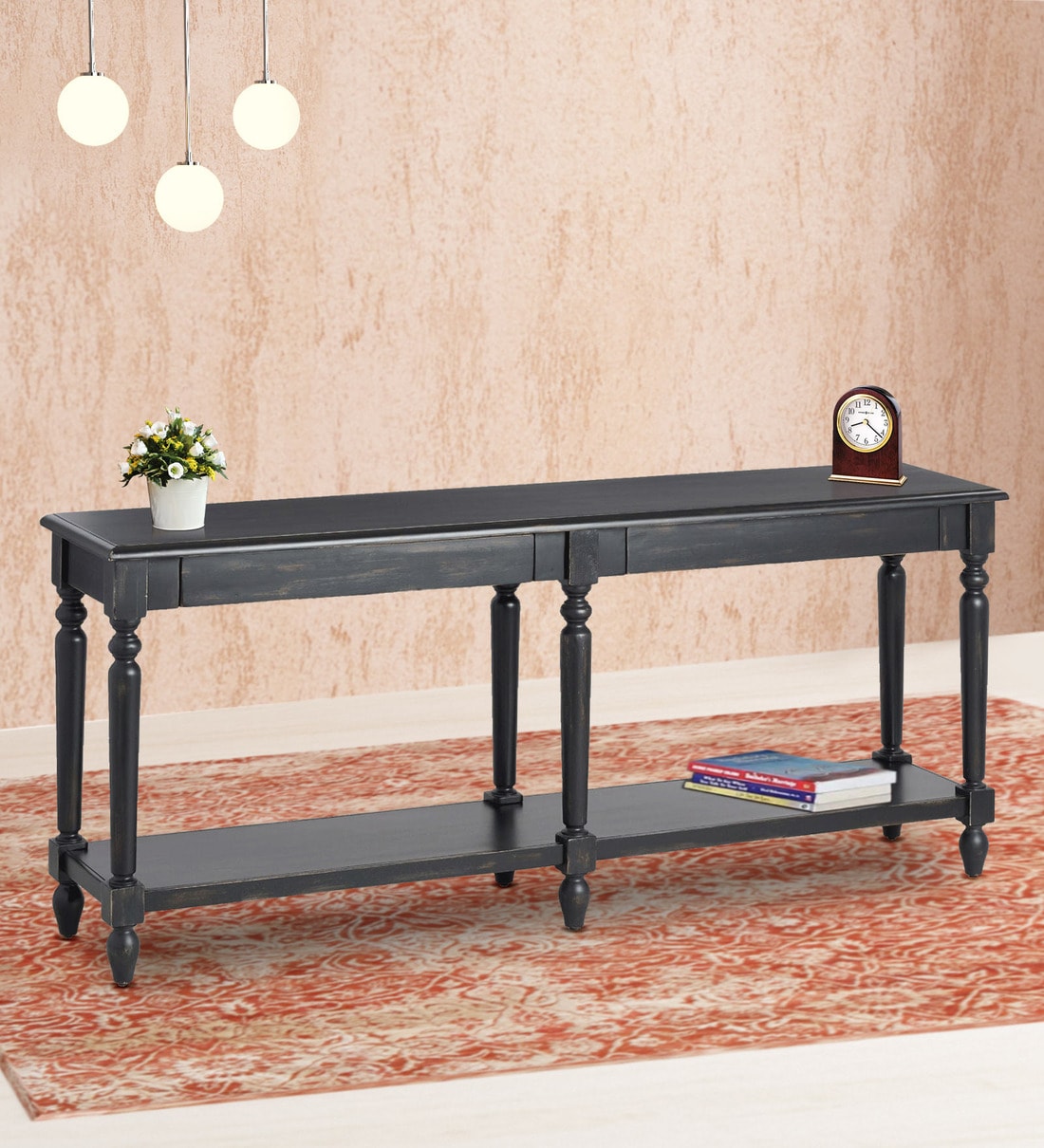 black everett foyer table