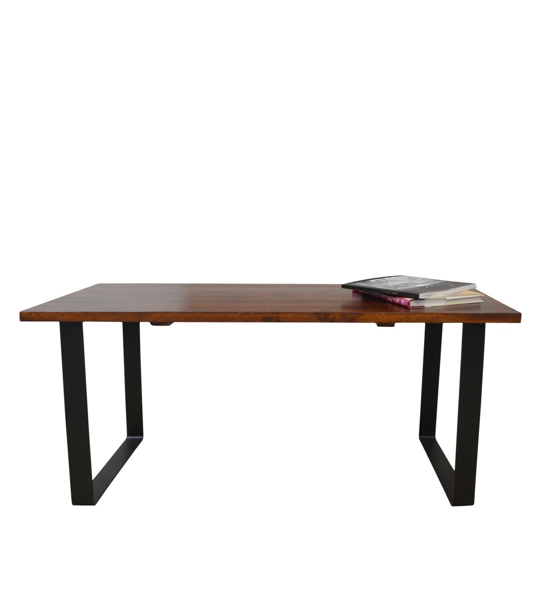 Buy Modern Black Metal & Wood Backless Bench by Twigs Direct Online