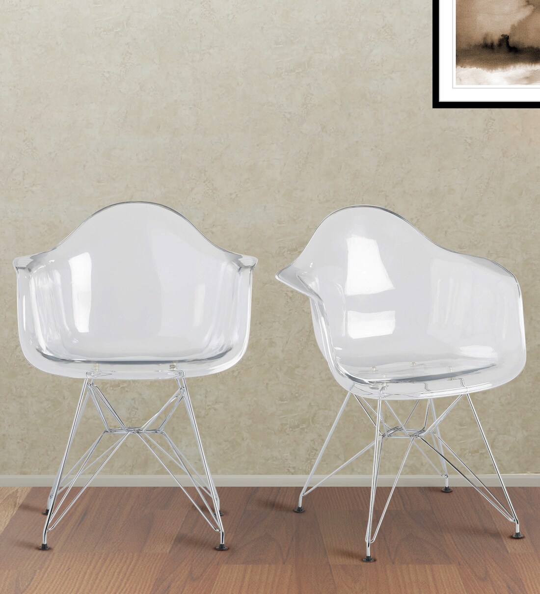 white molded evie chairs set of 2