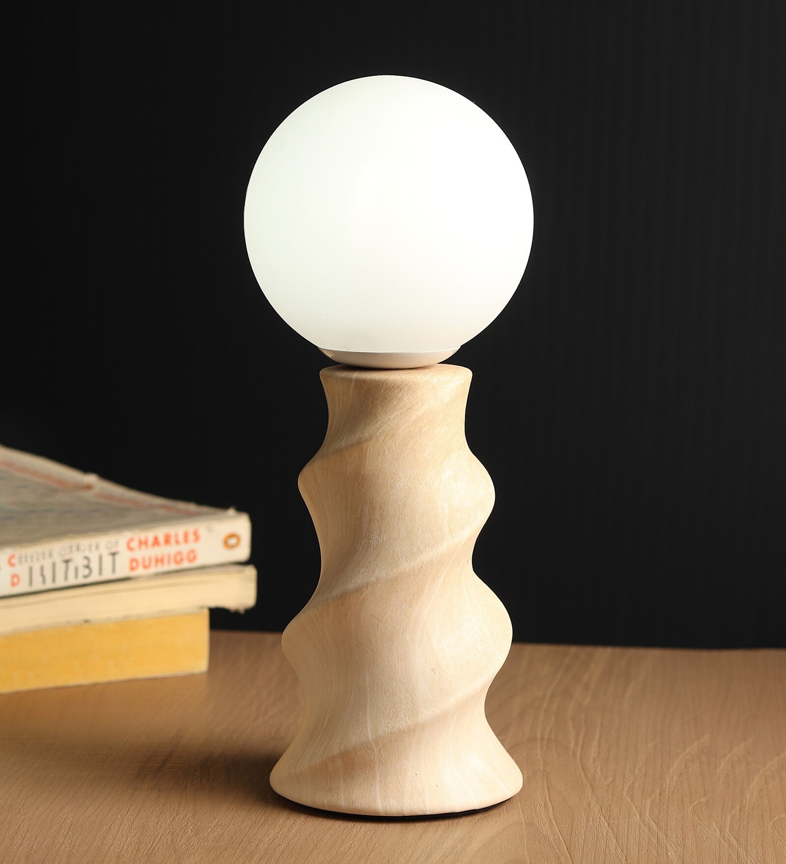 Twist Forme Spiral Ceramic Table Lamp Cream Twist Forme Spiral Ceramic Table Lamp Cream