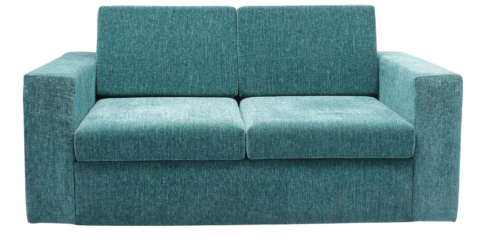 Buy Two Seater Fabric Sofa Set in Turquoise Blue Colour by Casamia
