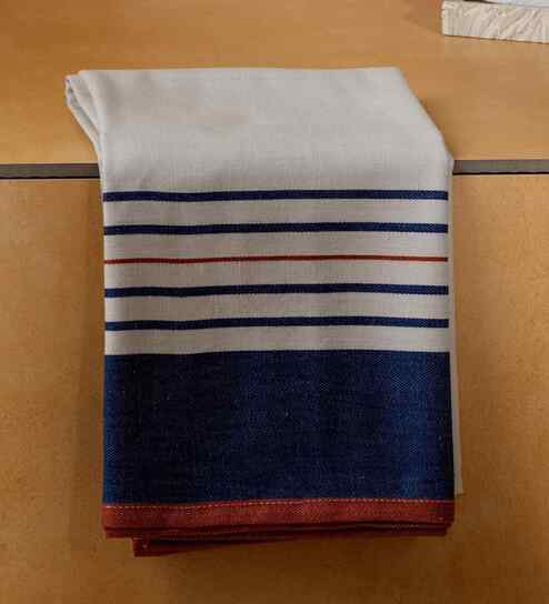 Blue Twilight Striped Bath Towel 75 Cm