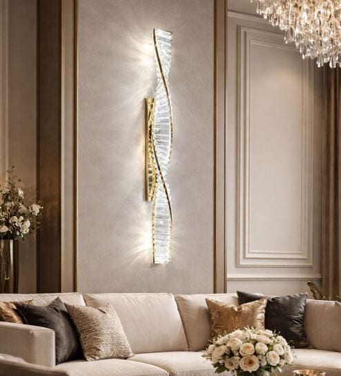 Twisted Crystal LED Wall Sconce - 800 MM