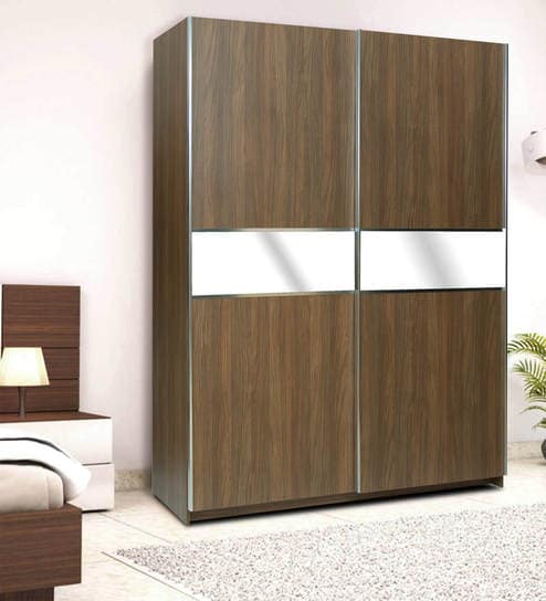 Buy Two Door Sliding Wardrobe With Mirror Panel Soft Close Door