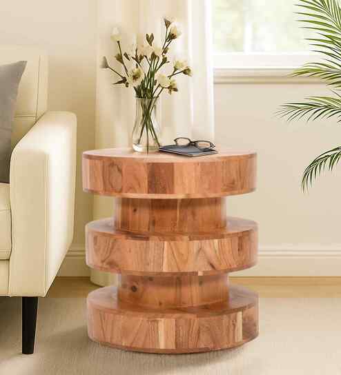 Dual End Table in Brown Colour